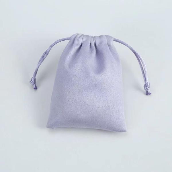 School Bag Trolley Velvet Drawstring Jewelry Pouch for Custom Logo Packaging