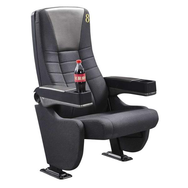 Grey Longer Back Movie Chair Furniture / Cinema Theatre Seats