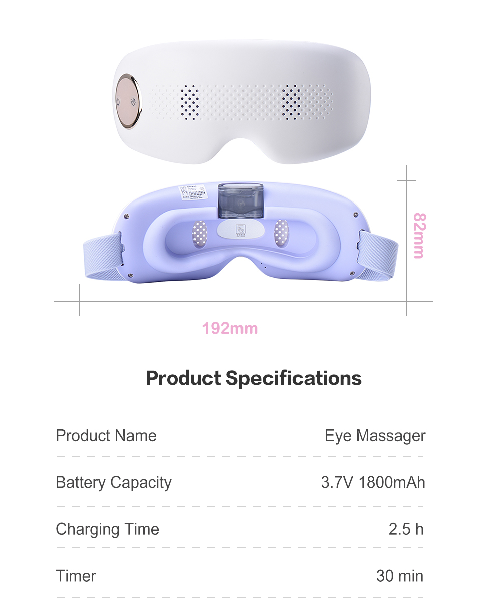 Steam Masajeador De Ojos Portable Eye Massage Equipment Vibration Eye Mask Electric Eye Massager with Heat Compression