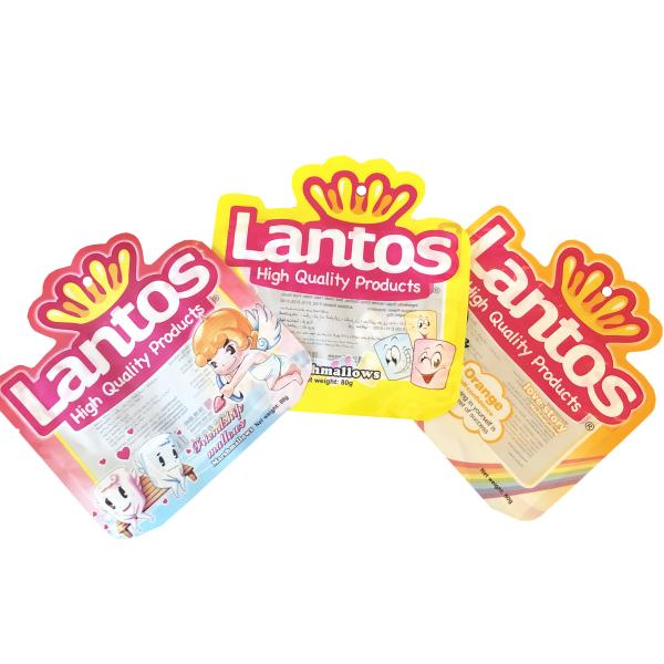 OEM Custom Special Shape 3 Side Seal  Packing Pouch Drink Packaging Plastic Bag for marshmallow