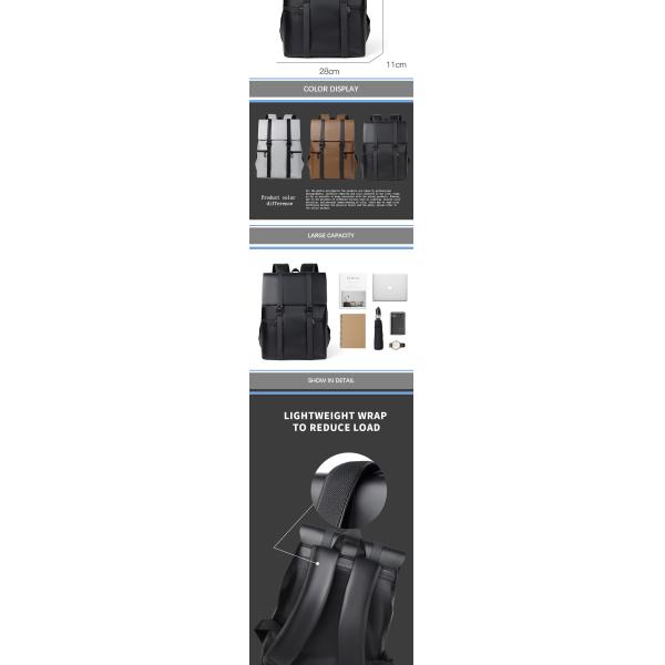 20-39Litre Modern PU Fabric Business Backpacks , Waterproof Laptop Backpack For Work