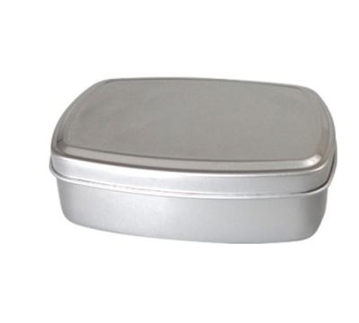 130g 96 * 70 * 29 Silver Square Aluminum Box For Soap Fragrance Ointment Medicine Packaging Metal Packaging Box