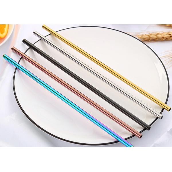 Colorful Kitchen Household Items Straight Reusable Drinking Straws Cleaner Brush