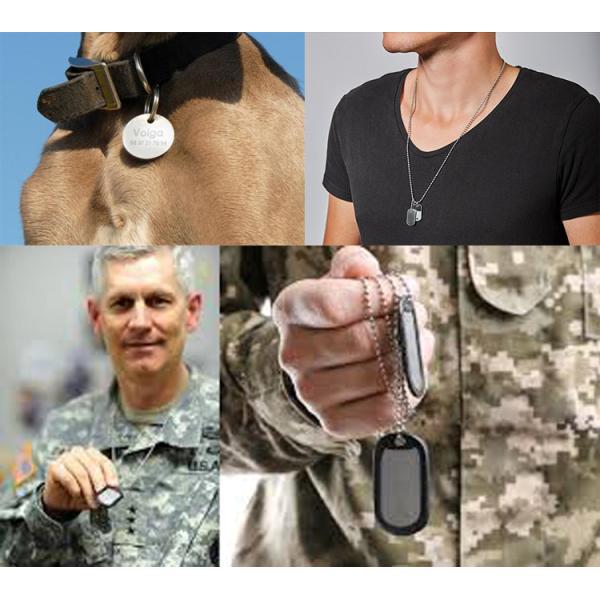 Round SS316 Cable Marker Plate Corrosion Resistance Stainless Steel ID Tag