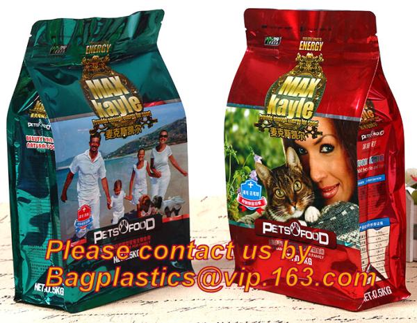 Pet Food Feed Packaging Bag Stand Up Pouch With Zipper Top, Food Pouch Pet Food Packaging Bag