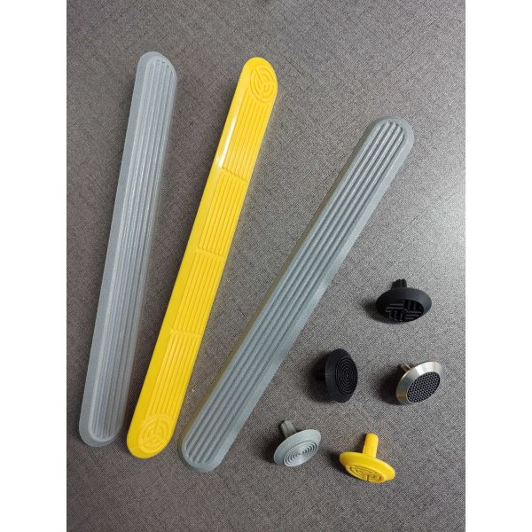 TPU / PVC / ABS Tactile Indicator Tactile Warning Strip And Stud Road Safety Tactile Indicator Studs Blind Warning Plastic Tactile Strip Tile With Led and Self Adhesive Back