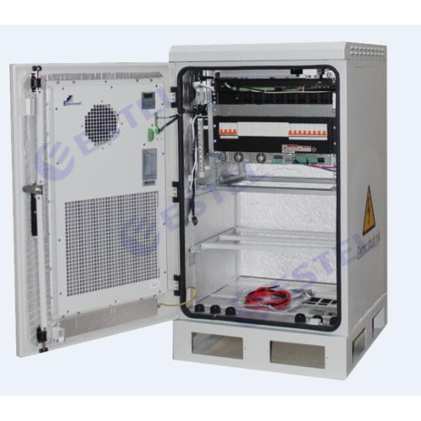 Tipo fixado na parede exterior de aço da bateria de Equipemnt do cerco da montagem de Polo do armário com refrigerar do permutador de calor