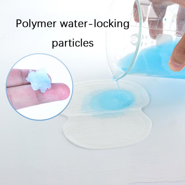 40pcs Ultra-thin Underarm Sweat-absorbing Sticker with Polymer Mint Silver Ion Non-woven Airlaid Paper SAP Pulp PE Film