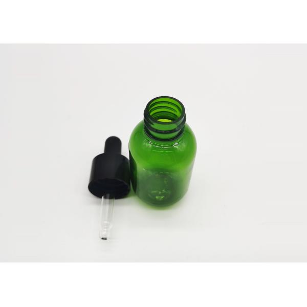 Green PET Plastic 30ml Essential Oil Dropper Bottle Cosmetic Packaging