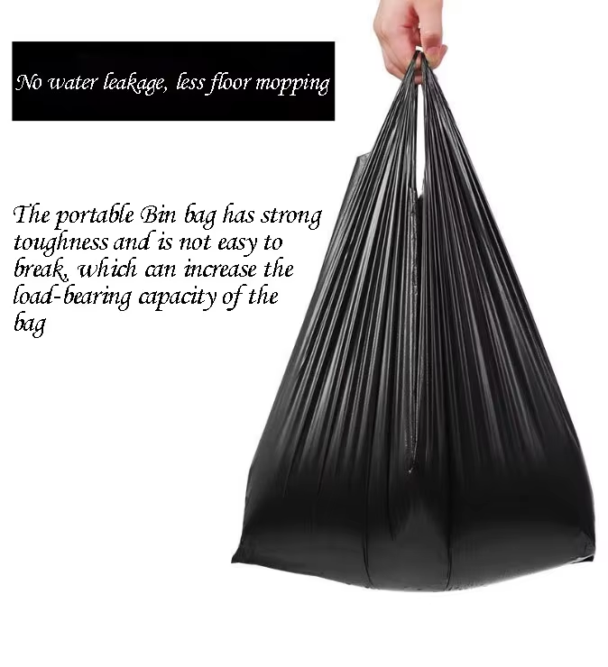 Customized heavy-duty oversized industrial garbage bags, biodegradable black 55-gallon plastic kitchen garbage bags wholesale