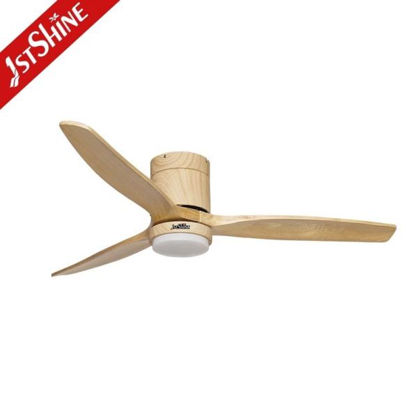 52 Inches High Speed Wooden Ceiling Fan with Light and 110-240V/50Hz-60Hz Input Voltage