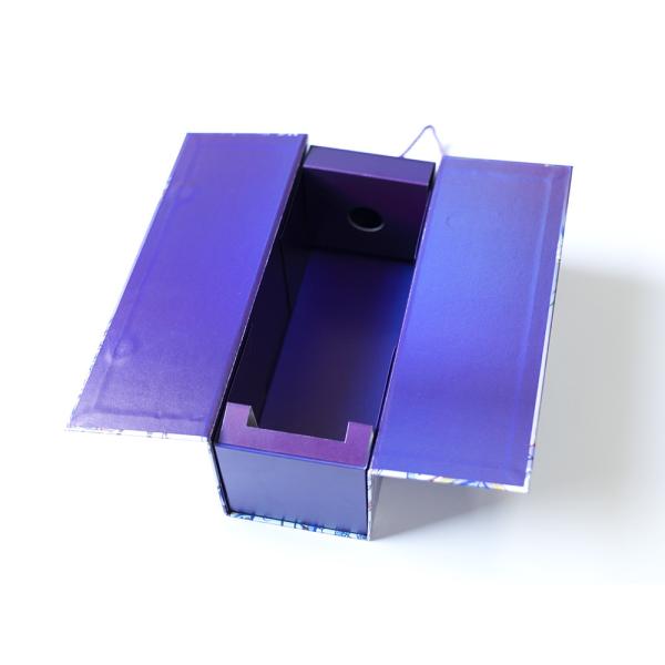 Creative One Piece Foldable Single Bottle Red Wine Gift Box Empty Box Hand Held Foldable Packaging