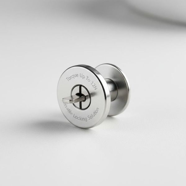 Flat Key Minifix Cam Lock 12mm Diameter Torque Up To 12N Versatile Locking Solution For Various Applications