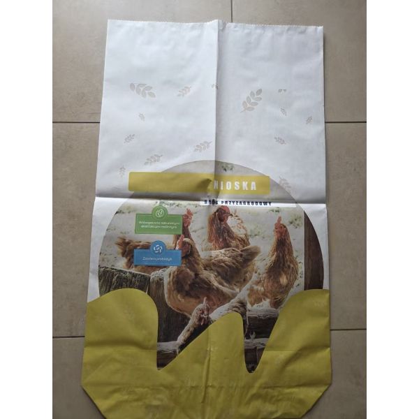 Animal Feed Paper Open Mouth Bag with  Block Bottom for 25kg Non Dairy Creamer
