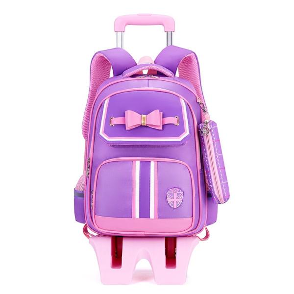 Customized Logo Cartoon Pattern Type Trolley School Bag for Children Unique Design