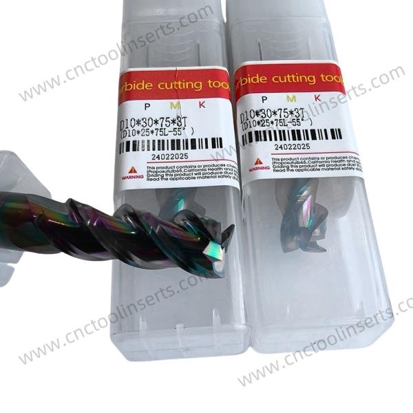 End Mill，CNC Insert, PVD Coating, Model D10*25*75L-55°,Machining of Planes, Steps, Grooves, and Contoured Surfaces​