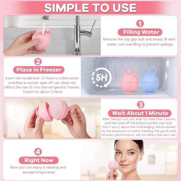 Silicone Ice Roller For Face Cold Therapy Facial Massager For Puffiness Acne Redness BPA-Free OEM Skincare Tool Mint Green