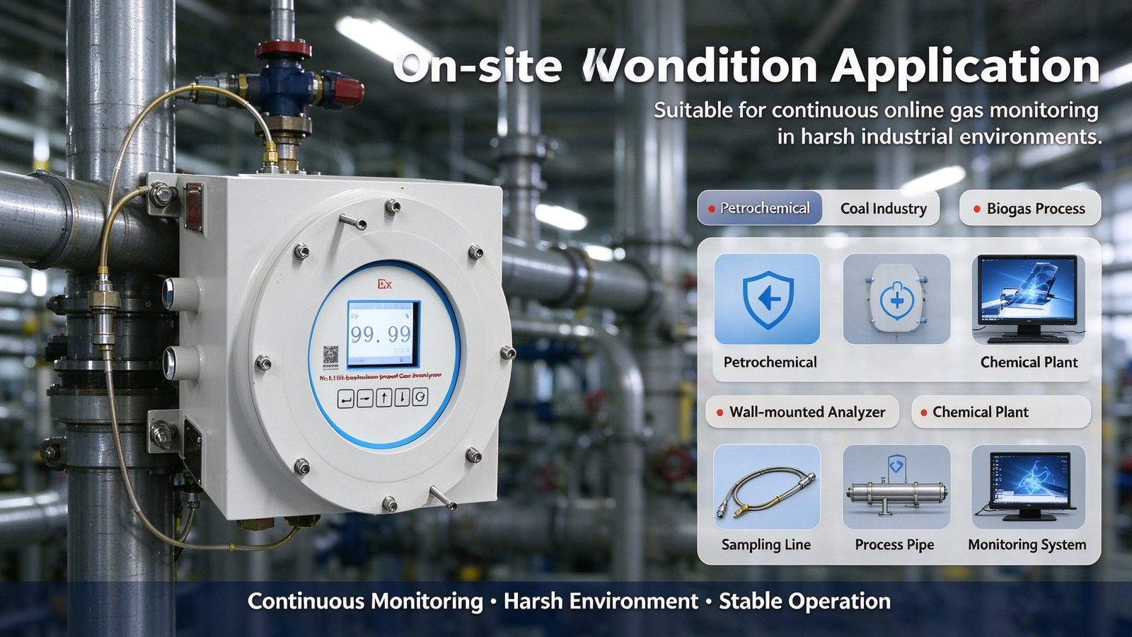 Explosion Proof NDIR Infrared Gas Analyzer CH4 CO CO2 SF6 SO2 CnHm NH3 Gas Detector