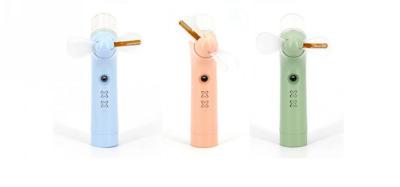 Rechargeable Misting Fan with 1200mAh Battery and LED Flash