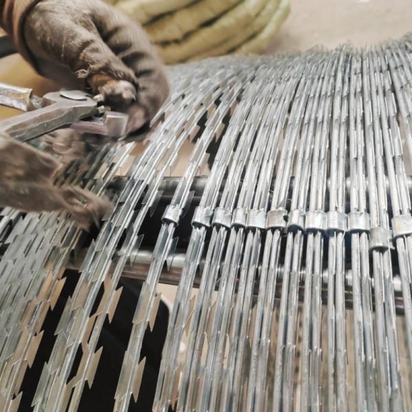 Anti Climb Hot Dipped Galvanized Concertina Barbed Wire For Fence coil razor