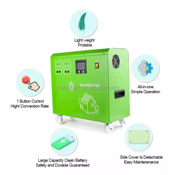 Mini 5000W Hybrid Solar Power System 10KW Home Solar Panel Kit with MPPT Controller & Lithium Ion Battery