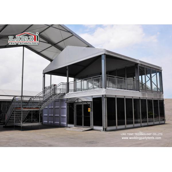 Heavy Duty White PVC Fabric Double Decker Tents Large Outside Tents For Weddings