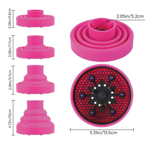 Collapsible Curly Hair Blow Dryer Diffuser with Silicone Material and Moulding Service