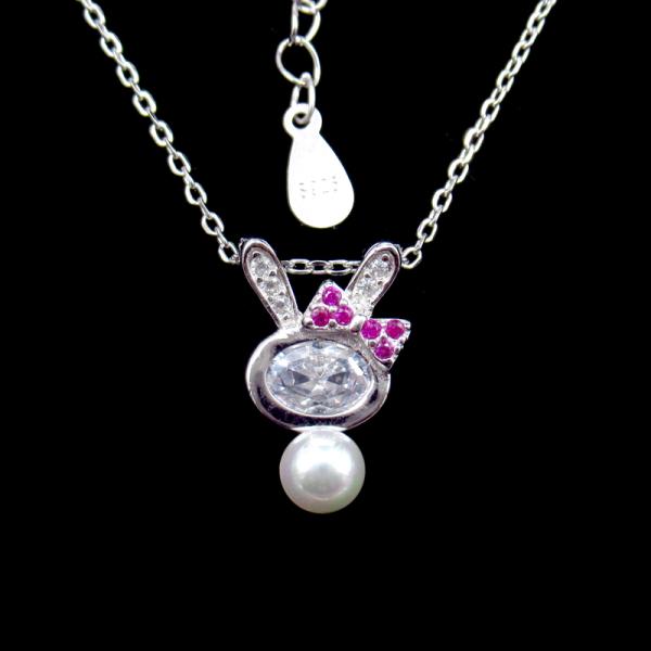 Европейское серебряное ожерелье жемчуга/серебр ожерелья 925 жемчуга белого золота пресноводный