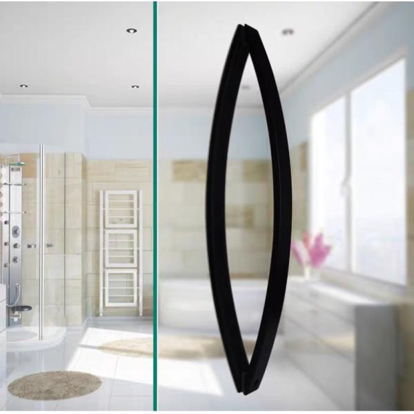Moon Shape Arc Square Shower Room Glass Door Handle Toilet Bathroom Door Handle