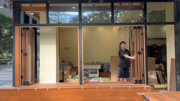 Maplemiles Aluminum Folding Window Accordion Horizontal Folding Window Bifold Windows Aluminum Windows