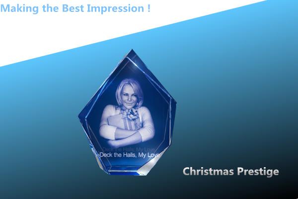 crystal trophy/crystal awards/3d laser award/3d laser crystal prestige/2d crystal frame