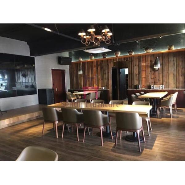 Безрукие деревянные черные кожаные стулья кухни, элегантные светлые деревянные стулья столовой