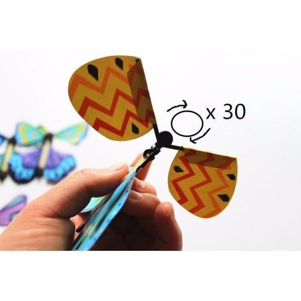 5Packs Rubber Band Flying Butterflies 0.64 Ounces Magic Surprise For Kids 4.5*3.9 Inch