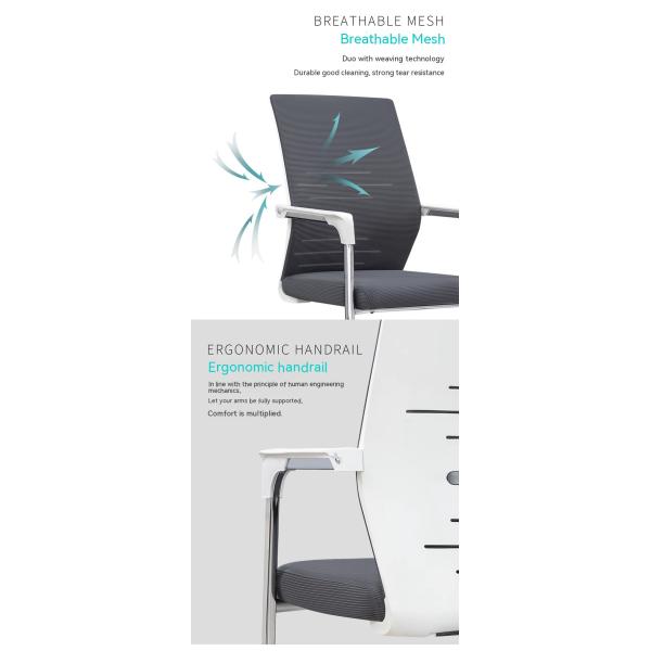 Bow Conference Chair Black More colors optional Stylistic Simplicity