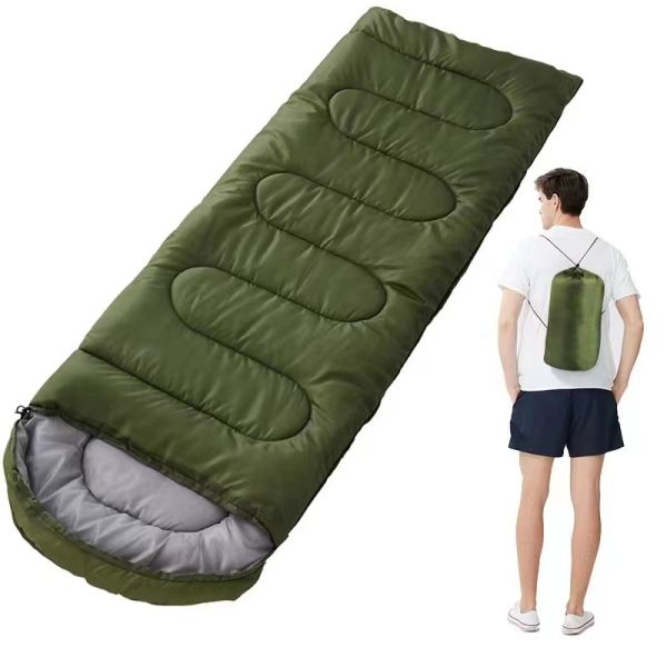 Wholesale 100% Nylon Ripstop Outdoor Light Cotton Down Cheap Waterproof Sleeping Bag for Camping Hiking