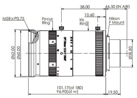 29MP зафиксировало фокусное расстояние 35mm 0.65kg 180~∞ WD F2.8-F32 объективов фокусного расстояния