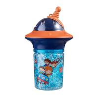 Coupe pour enfants à motifs colorés avec couvercle scellé et paille étanche
