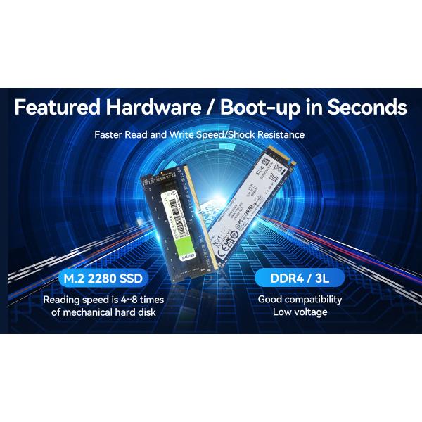 Процессор Intel Core Series Промышленный компьютер без вентилятора Мини ПК с двойной сетью LAN Двойной COM