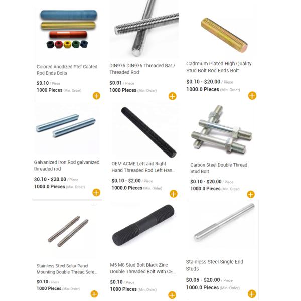 Болты стержня штаног B7 L7 потока Astm A193 Gr B7 ASTM A193 B7 с гайками