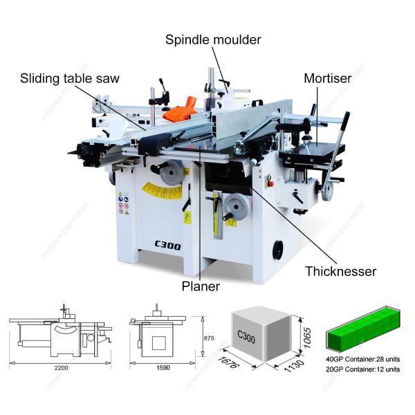Multifunctional Woodworking Combination Machine for Wood Processing in Restaurants