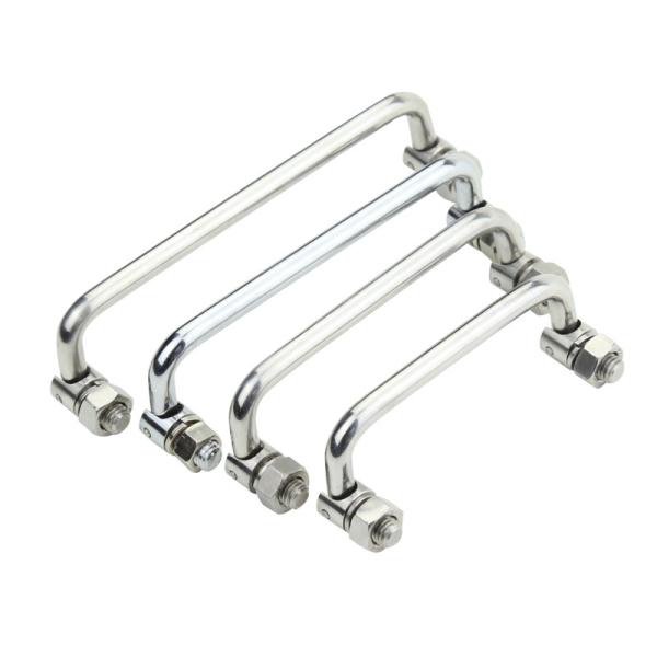 Chrome Plated Stainless Steel Handles , Folding Pull Handle For Electric Cabinet