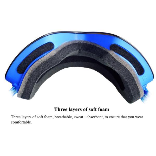 Customized Logo Anti-fog Double Lens Magnet Snow Ski Goggles for Outdoor Activities
