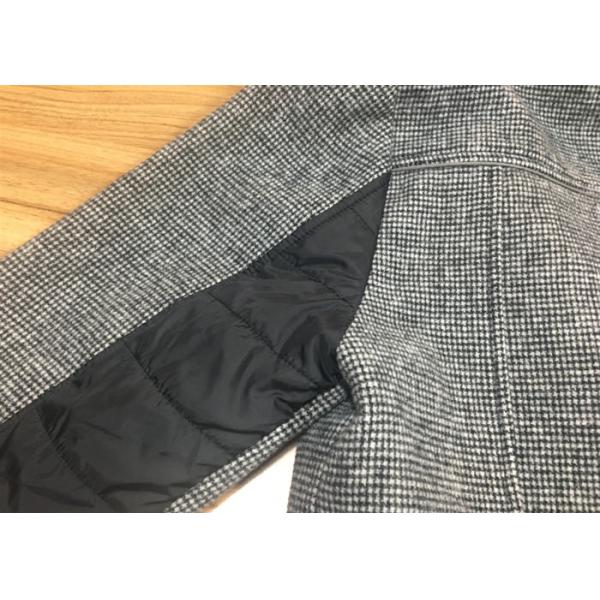 Slim Melton England Style Hooded Ladies Check Coat Womens For Winter Season