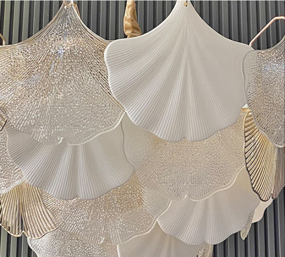 Гинкго-лист кристаллический стеклянный люстра для коммерческих помещений или ресторанов