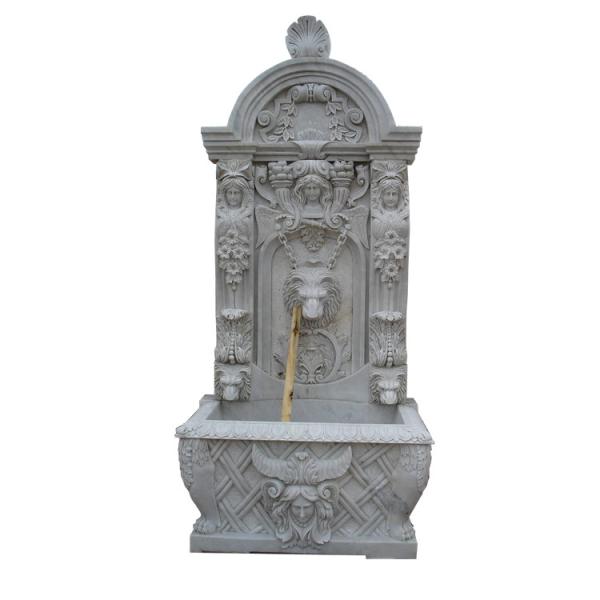 Garden stone wall fountain carving statue water fountain ,stone carving supplier