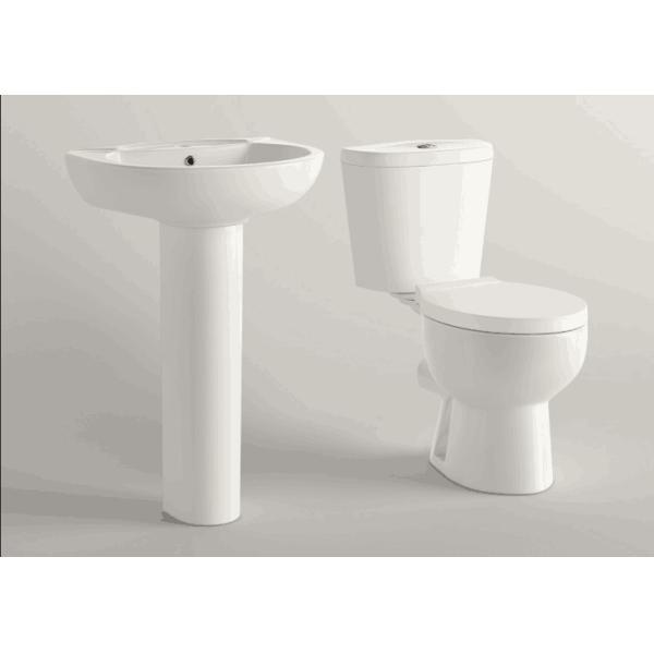 White Two piece toilet 685*350*750 mm Size living room NR121 , Free Standing Toilet