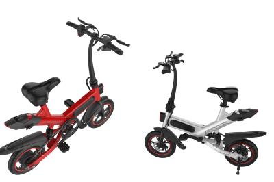 Foldable Electric Pedal Bike 12 Inch Wheels Aluminum Alloy Frame 36V 10 AH