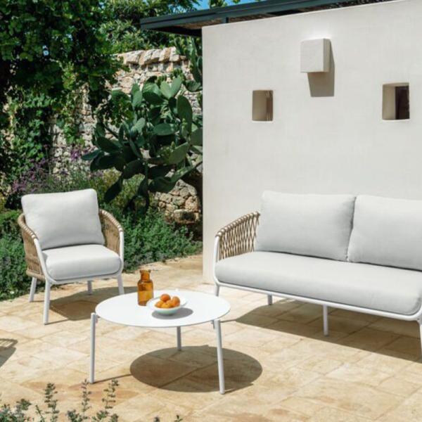 Mail Packing N Modern Design Outdoor Furniture with Back Support and Rope Detail