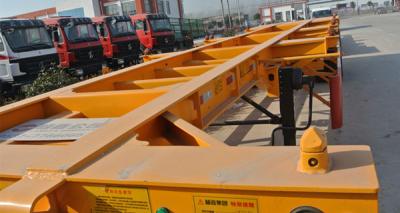 40ft Container Skeleton Semi Trailer Flatbed Tractor Trailer 40000kg Loading Capacity