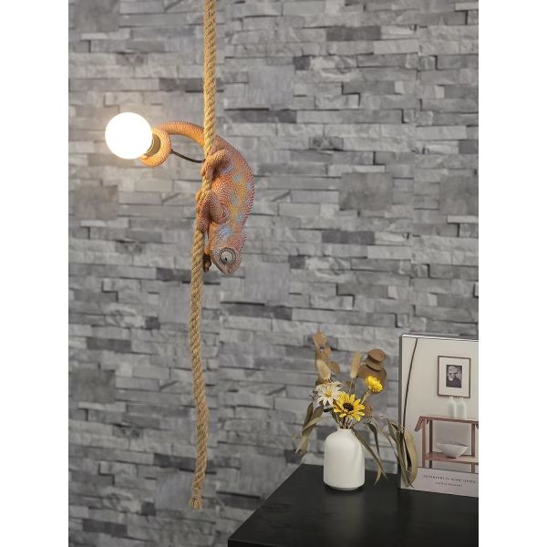 Retro pendant light Resin White color chameleon pendant Lamp Animal chandelier (WH-VP-299)